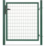 Easycloture - portillon grillag� en acier galvanis� maille 100 x 50 l 1m20 x 1m00 vert