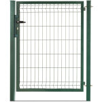 Easycloture - portillon grillag� en acier galvanis� maille 200 x 50 occultable passage 1m x h 1m30 vert ...