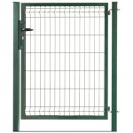 Easycloture - portillon grillag� en acier galvanis� maille 200 x 50 occultable passage 1m x h 2m vert ...