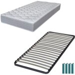 Ebac literie - matelas mousse + sommier m�tal c220 90x190 madere - hauteur 24 cm - soutien ferme