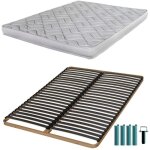 Ebac literie - matelas mousse + sommier m�tal c224 140x190 melissa - hauteur 13 cm - soutien ferme