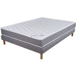 Ebac literie - matelas ressort + sommier gris clair 140x190 ryad - hauteur 20 cm - soutien très ferme ... Ebac literie - matelas ressort + sommier gris clair 140x190 ryad - hauteur 20 cm - soutien très ferme ...