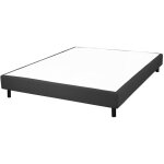 Ebac - sommier dco en kit + pieds 140x190 - newkit 40 lattes bois - anthracite - h. 18 cm