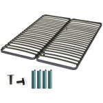 Ebac literie - sommier � lattes + pieds 2x70x190 epsilon - 40 lattes bois - fabrication fran�aise