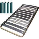 Ebac literie - sommier  lattes + pieds 80x190 zeta - 13 lattes bois - fabrication franaise