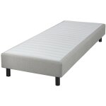 Ebac - sommier d�co en kit + pieds 160x200 - newkit 40 lattes bois - tissu lin - h. 18 cm