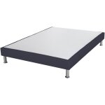 Ebac literie - sommier  lattes 140x190 cm 2x9 lattes larges gris fonc - sahari