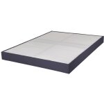 Ebac literie - sommier tapissier 120x190 cm avec renfort lombaire gris fonc - dreamo
