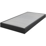 Ebac literie - sommier tapissier 90x200 cm avec renfort lombaire en pu gris - dreamo Ebac literie - sommier tapissier 90x200 cm avec renfort lombaire en pu gris - dreamo