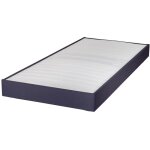 Ebac literie - sommier tapissier 70x190 cm avec renfort lombaire gris fonc� - dreamo