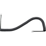 Cordon t�l�phonique combin� extensible noir rj9 - rj9 - ebenoid
