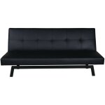 Ebuy24 - bodil canap - lit simili cuir pu noir.
