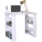 Ebuy24 - bureau efilo h. 74 x l. 90 x p. 56 cm blanc
