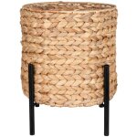 Ebuy24 - cache - pot rond 23, 5x24x28 cm en jacinthe d'eau et m�tal