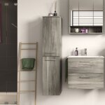 Ebuy24 - colonne suspendue 2 portes 30x31x136 cm d�cor ch�ne gris� - yonky