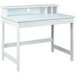 Ebuy24 - hirsa bureau avec 3 espaces ouverts, blanc laqu.