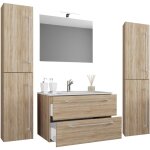 Ebuy24 - meuble bogue, lavage badinos h. 150 x l. 150 x j. 46 cm sonoma eiche