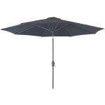 Ebuy24 - parasol rond inclinable 3x3 m avec toile noir et m�t en m�tal