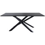 Ebuy24 - table � manger 8 personnes en bois et m�tal - noir - piazza