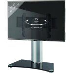 Ebuy24 - pied de page de la tlvision windoxa h. 74 x l. 80 x p. 40 cm verre noir