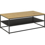 Ebuy24 - table basse double plateau 120x60x42 cm d�cor ch�ne et noir
