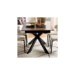 Ebuy24 - table à manger extensible 168 / 210x90x76 cm plateau en céramique marron Ebuy24 - table à manger extensible 168 / 210x90x76 cm plateau en céramique marron