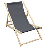 Ecd germany chaise longue pliante chilienne en bois de pin, anthracite, dossier réglable, 3 positions ... Ecd germany chaise longue pliante chilienne en bois de pin, anthracite, dossier réglable, 3 positions ...