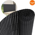 Ecd germany filet de protection visuelle pvc 120x400 cm, anthracite, brise - vue triple renforcement, ...