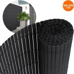 Ecd germany filet de protection visuelle pvc 160x300 cm, anthracite, brise - vue triple renforcement, ...