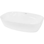 Ecd germany - lavabo ovale de salle de bain, 605 x 380 x 140 mm, en c�ramique, blanc, vasque � poser ...