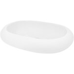 Ecd germany - lavabo ovale de salle de bain, 630x420x120 mm, en c�ramique, blanc, vasque � poser �vier ...