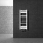 Ecd germany radiateur sahara 300 x 800 mm, blanc avec raccordement central droit, thermostat inclus et ...