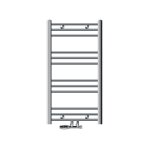Ecd germany radiateur de salle de bain 500x800 mm chrome courb raccord central au bas avec garniture ...