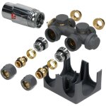 Ecd germany radiateur thermostat trv avec kit de raccordement espacement de tuyau - couleur anthracite ...