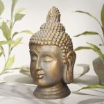 Statue tte de bouddha 74, 5 cm, en polyrsine, aspect bronze, dcoration pour intrieur et extrieur ...