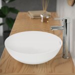 Ecd germany lavabo ronde de salle de bain,  400 x 147 mm, en cramique, blanc, vasque  poser vier ...