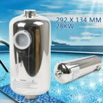 changeur de chaleur 28 kw en acier inoxydable pour piscine et sauna 29, 2 x 13, 4 cm