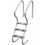 Gre - echelle acier inoxydable pour piscine enterre - 3 marches double