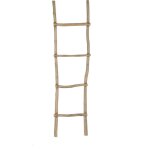 Spetebo - echelle dcorative en bois de teck naturel - 150 x 40cm - armoire murale dcoration chelle ...