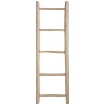 Échelle décorative porte serviettes ladder, bois, marron, 5x50x150 cm Échelle décorative porte serviettes ladder, bois, marron, 5x50x150 cm