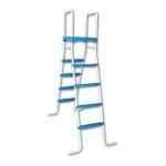 Toi - echelle double symétrique plateforme 2x4 marches laquée epoxy pour piscine hors - sol Toi - echelle double symétrique plateforme 2x4 marches laquée epoxy pour piscine hors - sol