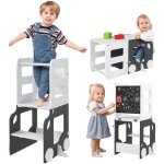 �chelle montessori pliable 4 en 1 pour enfants de 3 � 6 ans avec 2 tableaux noirs et un ensemble table ...