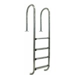 Gre - echelle murale inox pour piscine enterre, 4 marches 1, 50m