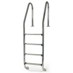 Gre - echelle standard inox pour piscine enterre, 4 marches 1, 50m