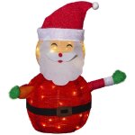 �clairage de no�l ext�rieur star trading 'tecidy', p�re no�l illumin� 3d, piles + minuteur, blanc chaud, ...