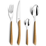 Eclat nature - m�nag�re 24 pi�ces bois clair