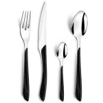 Eclat nature - m�nag�re 24 pi�ces bois noir