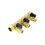 Grk - collecteur entraxe 50mm m�le femelle 3 / 4 - 3 d�parts mini - vannes moul�es m�le 1 / 2