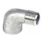 Raccord inox coud� 90� � visser - m 1 / 4' - f 1 / 4'