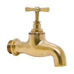 Ecolands - robinet de puisage mâle 3 / 8' nf à bec lisse en laiton poli Ecolands - robinet de puisage mâle 3 / 8' nf à bec lisse en laiton poli